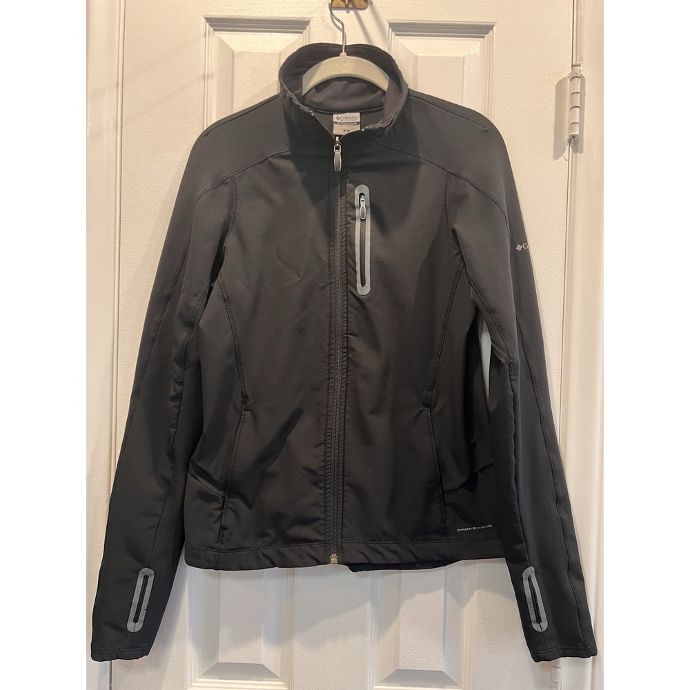 Columbia Titanium Jacket Women's Small Black Omni-Shield Softshell Outdoors Hike